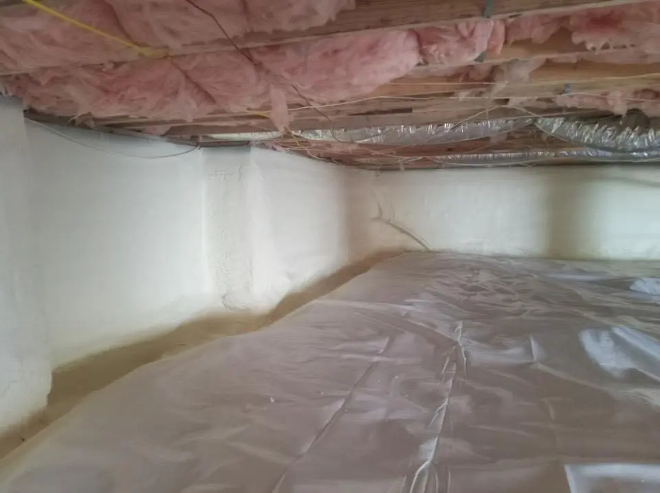 Crawl space encapsulation with closed-cell spray foam for Attic Insulation in Macclenny